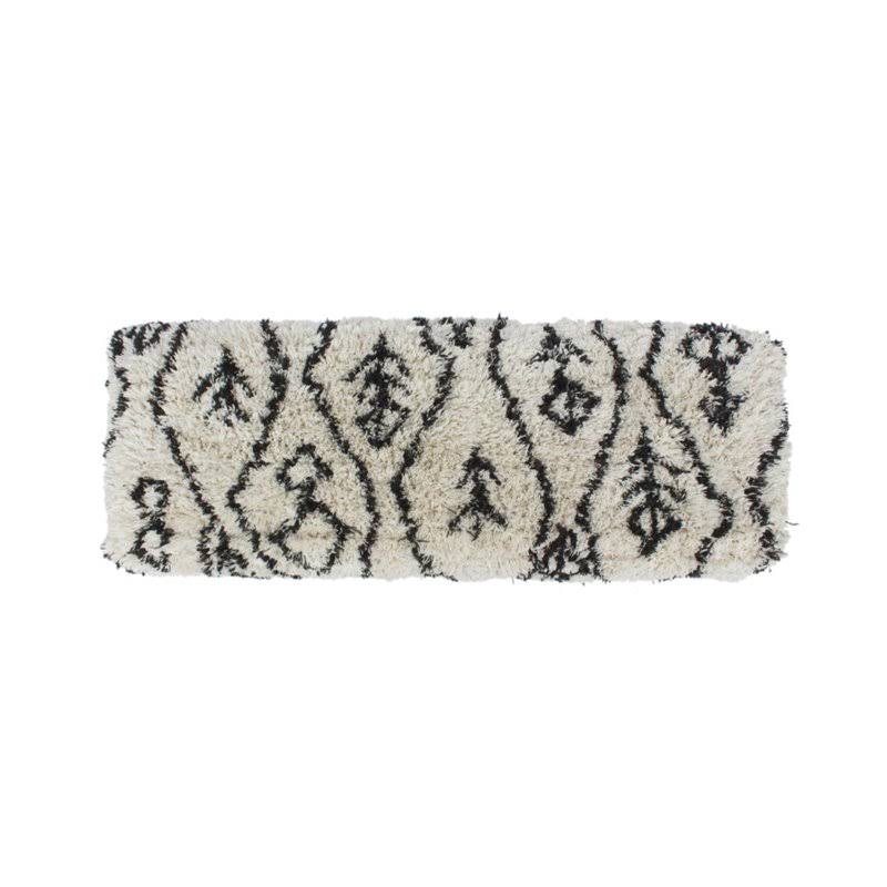 Black Cotton Rectangular Bench S9880