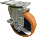 Orange TPU Swivel Caster with Brake G529