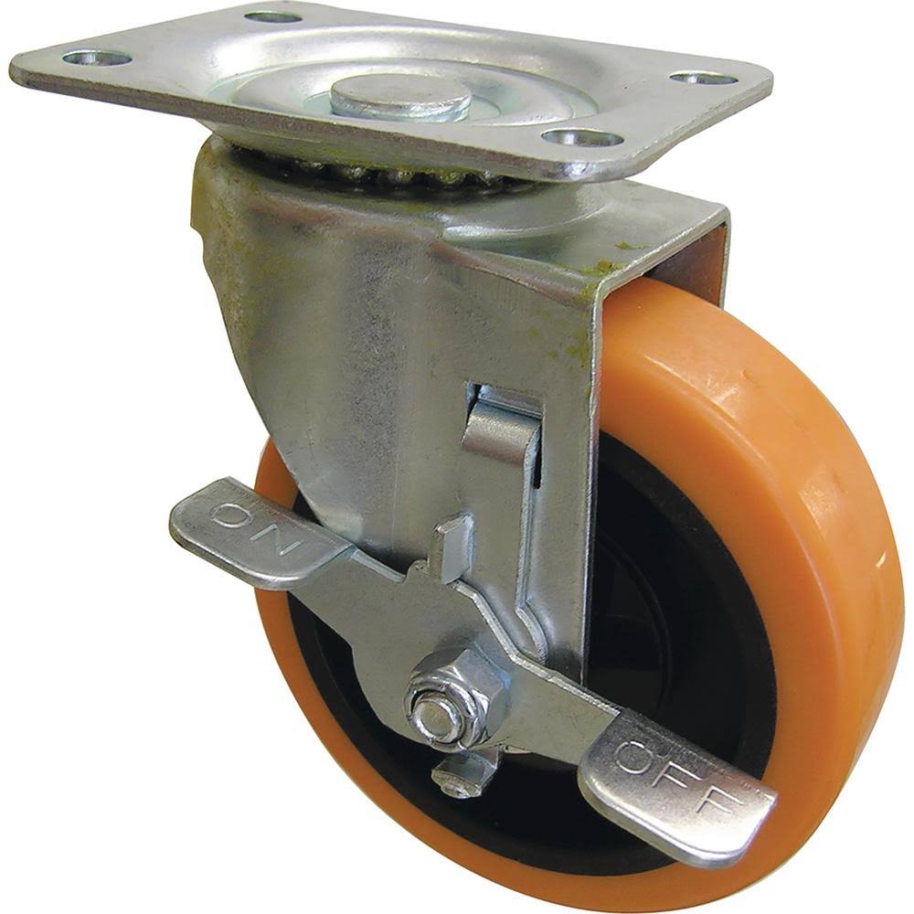 Orange TPU Swivel Caster with Brake G529