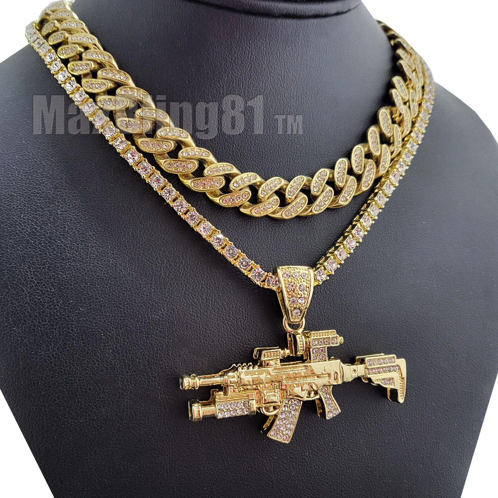 Iced Cubic Zirconia Cuban Chain O326694