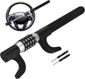 Steering Wheel Lock, 5 Digit Coded Combination Anti Theft Device, Heavy Duty Universal Extendable Retractable Keyless Password Twin Hooks Car Security Lock W422