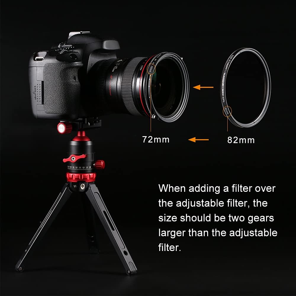 82mm Variable Fader ND2-ND32 ND Filter and CPL Circular Polarizing Filter 2 in 1 U3552