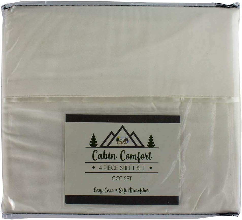 Cot Sheet for Camping and RV Cots, 72 x 28 Inches, Chocolate, Pack of 2 J9606