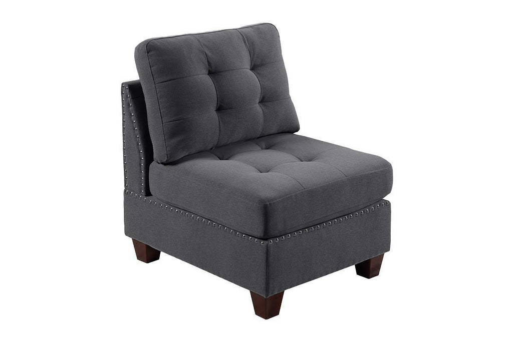 Gray Modular Sectional 7pc Set with Ottoman M6567