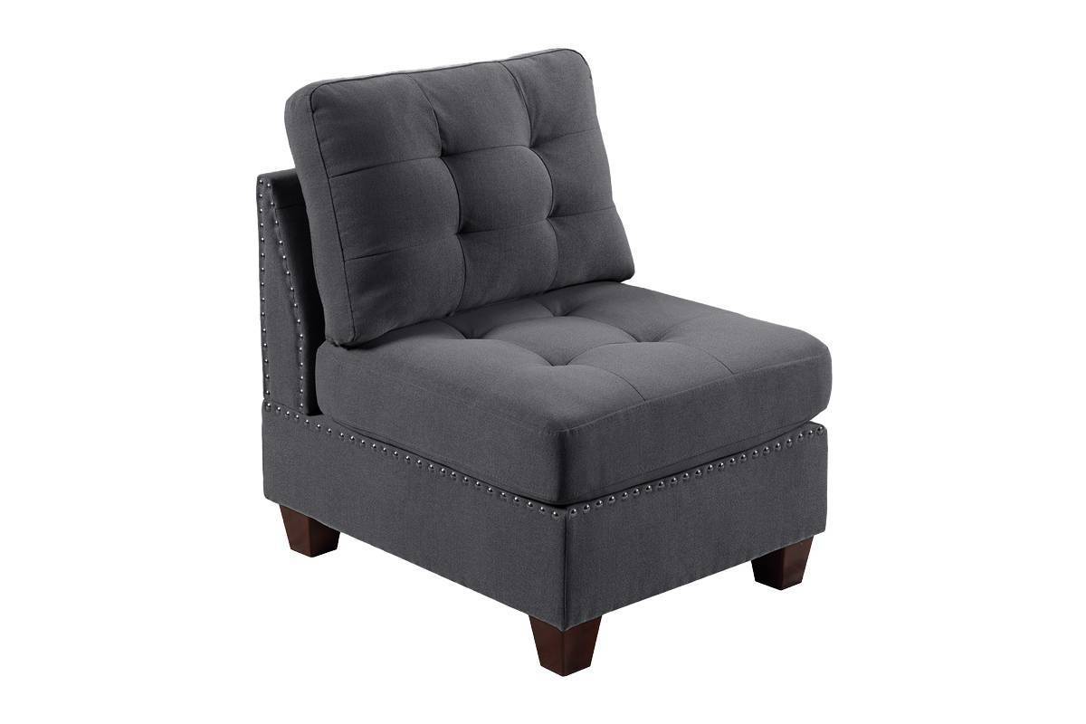 Gray Modular Sectional 7pc Set with Ottoman M6567