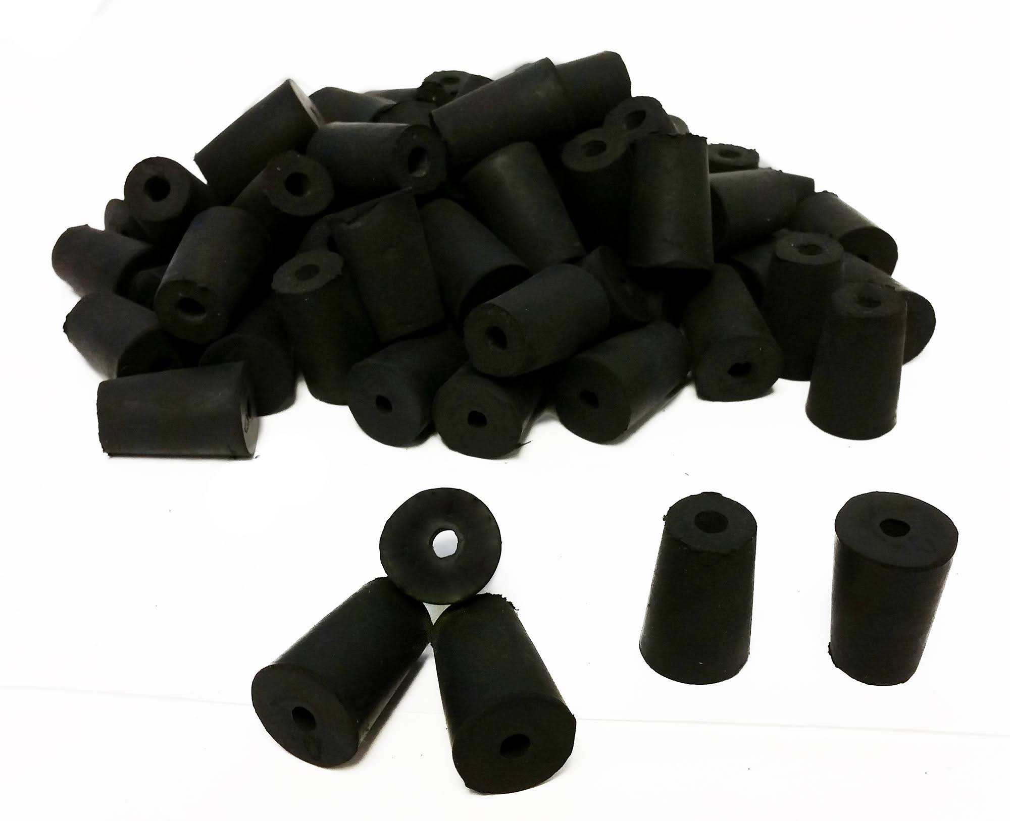 Rubber Stoppers, Size 0, 1-Hole, 10-Pound Case V4351