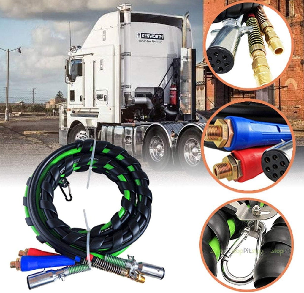 15Ft 3in1 ABS & Power Air Line Hose Assemblies for Semi Truck Trailer Tractor F6882