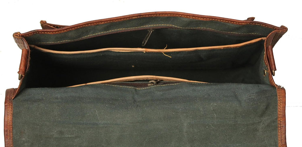 Distressed Leather Messenger Bag Satchel (13 X 18) X48115