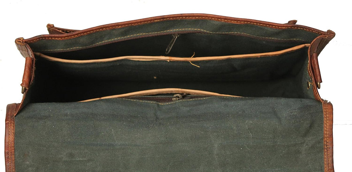 Distressed Leather Messenger Bag Satchel (13 X 18) X48115