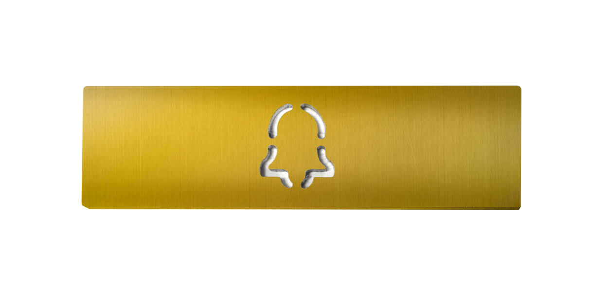 Gold-Finish Video Door Station Nameplate Z970