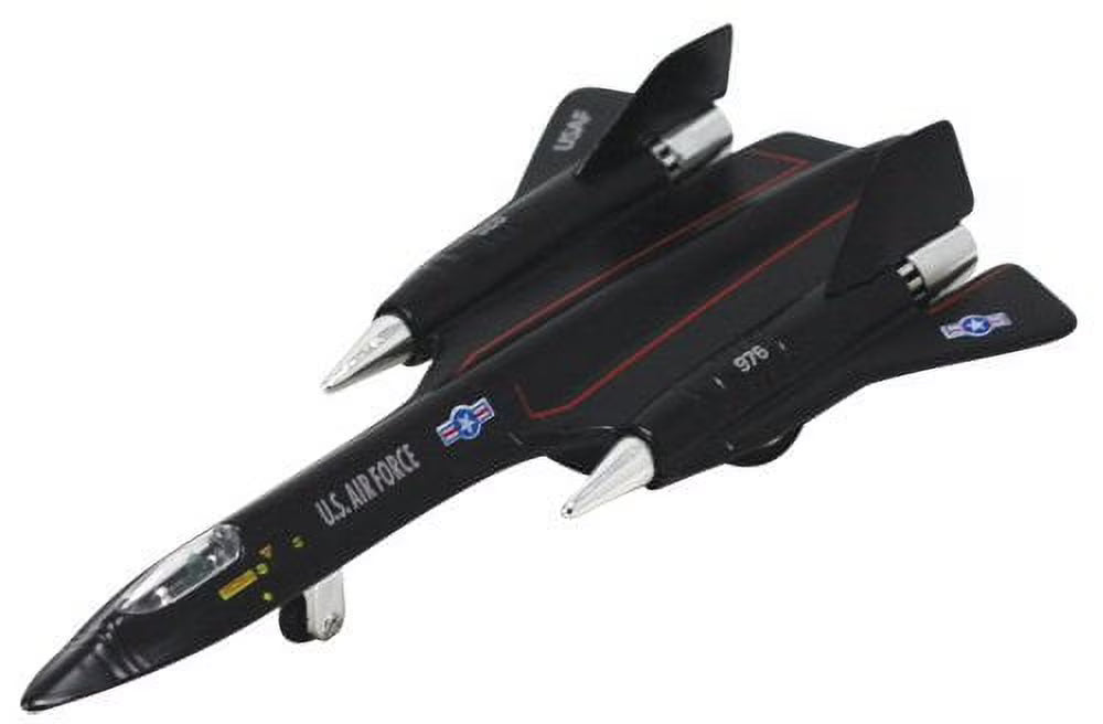 Black SR-71A Die Cast Jet Plane Toy, 8 inch Pull Back I767406