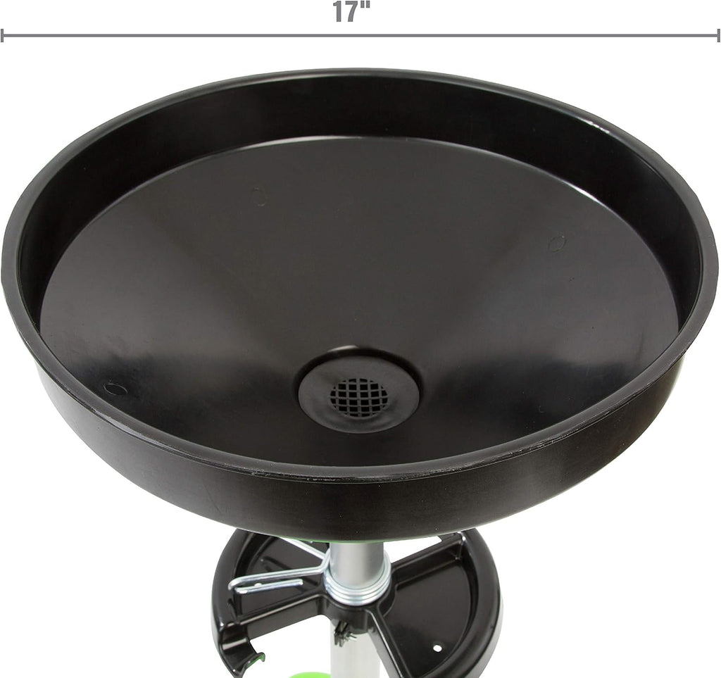 9 Gallon Upright Portable Oil Lift Drain with Oil Pan Funnel Z7773