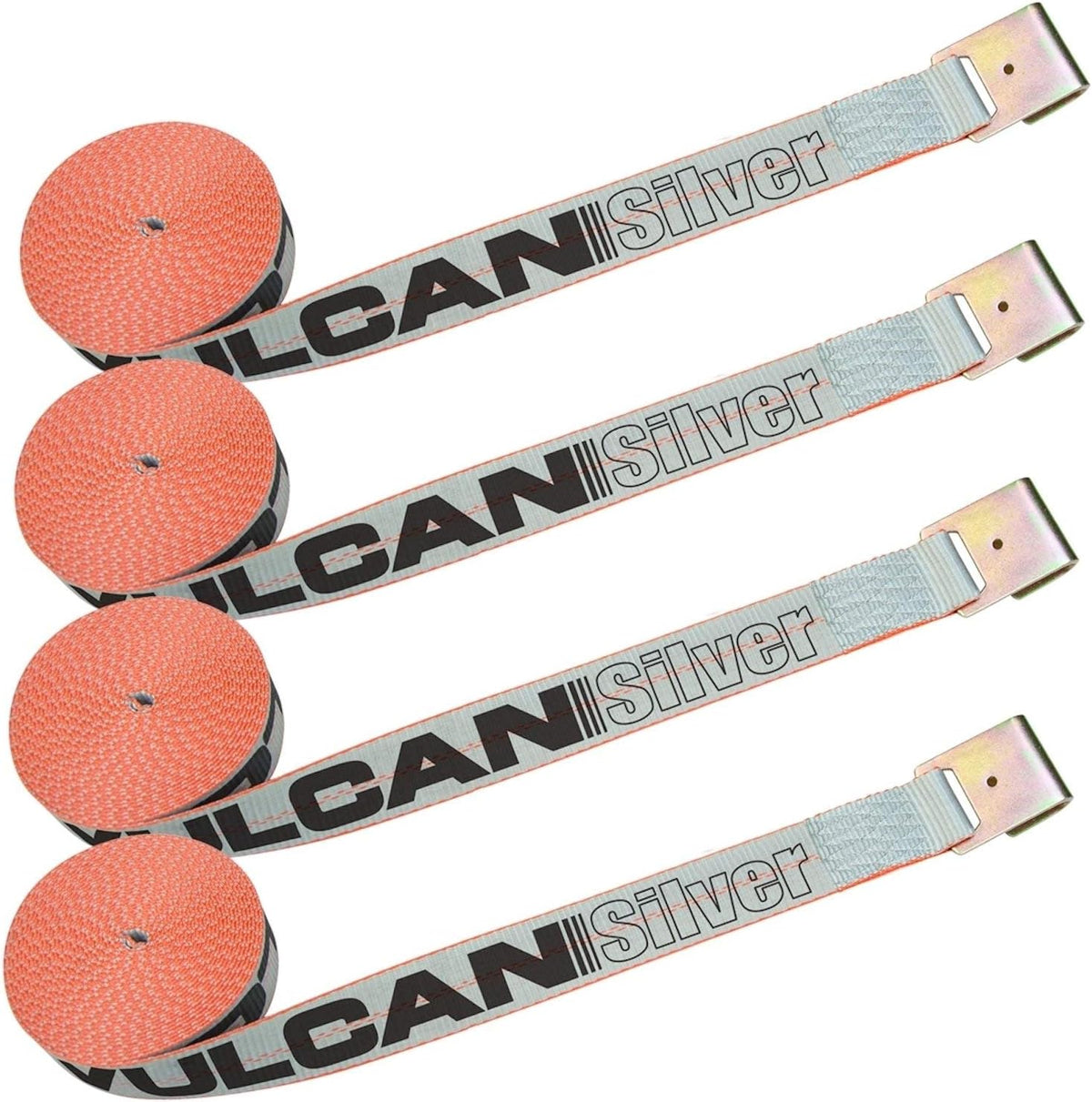 2 Inch x 27 Foot Winch Strap with Flat Hook, 4 Pack C437