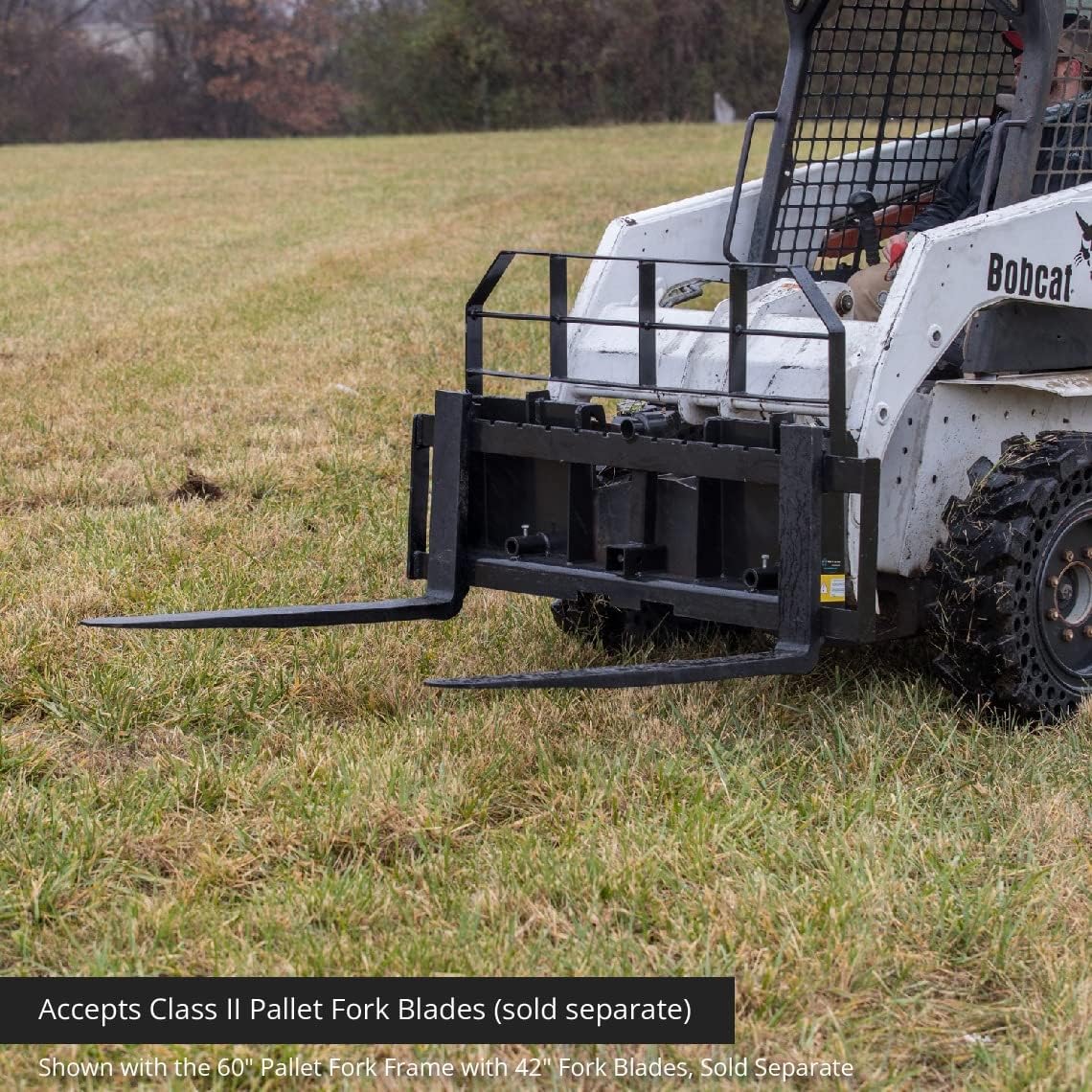 72-in Skid Steer Pallet Fork Frame Attachment, 5,500 LB Capacity Y828356