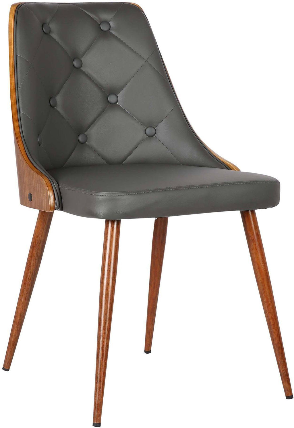 Walnut Gray Mid-Century Dining Chair L7394
