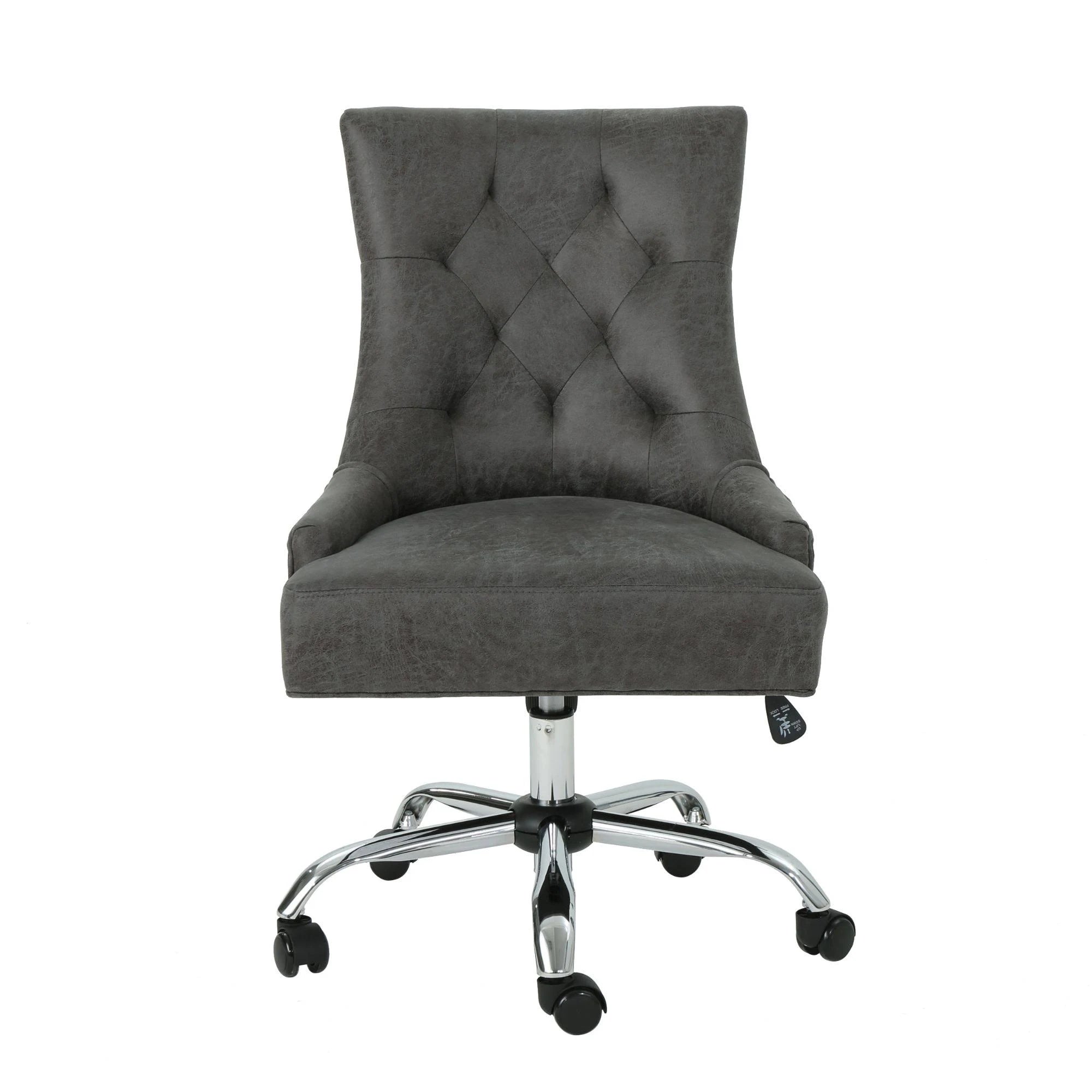 Slate Microfiber and Chrome Office Chair P868