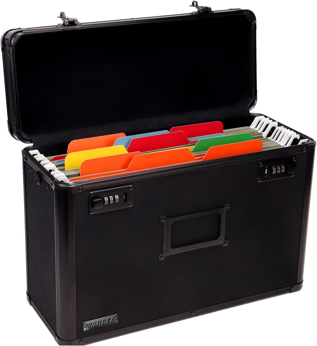 Locking File Organizer Box with Dual Combination Locks L945