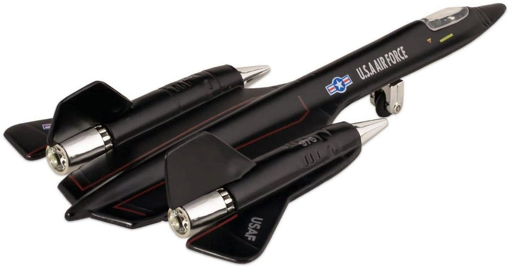 Black SR-71A Die Cast Jet Plane Toy, 8 inch Pull Back I767406