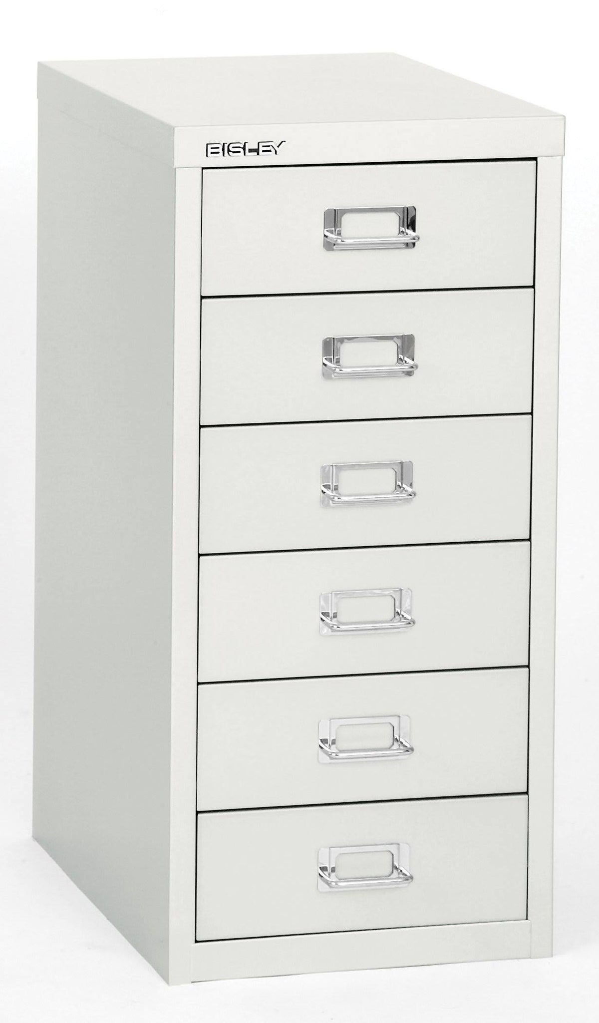 6 Drawer White Steel Desktop Cabinet T534