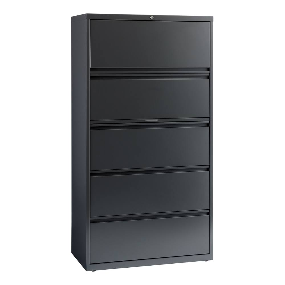 Charcoal 5-Drawer Metal Lateral File Cabinet P7185