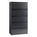Charcoal 5-Drawer Metal Lateral File Cabinet P7185