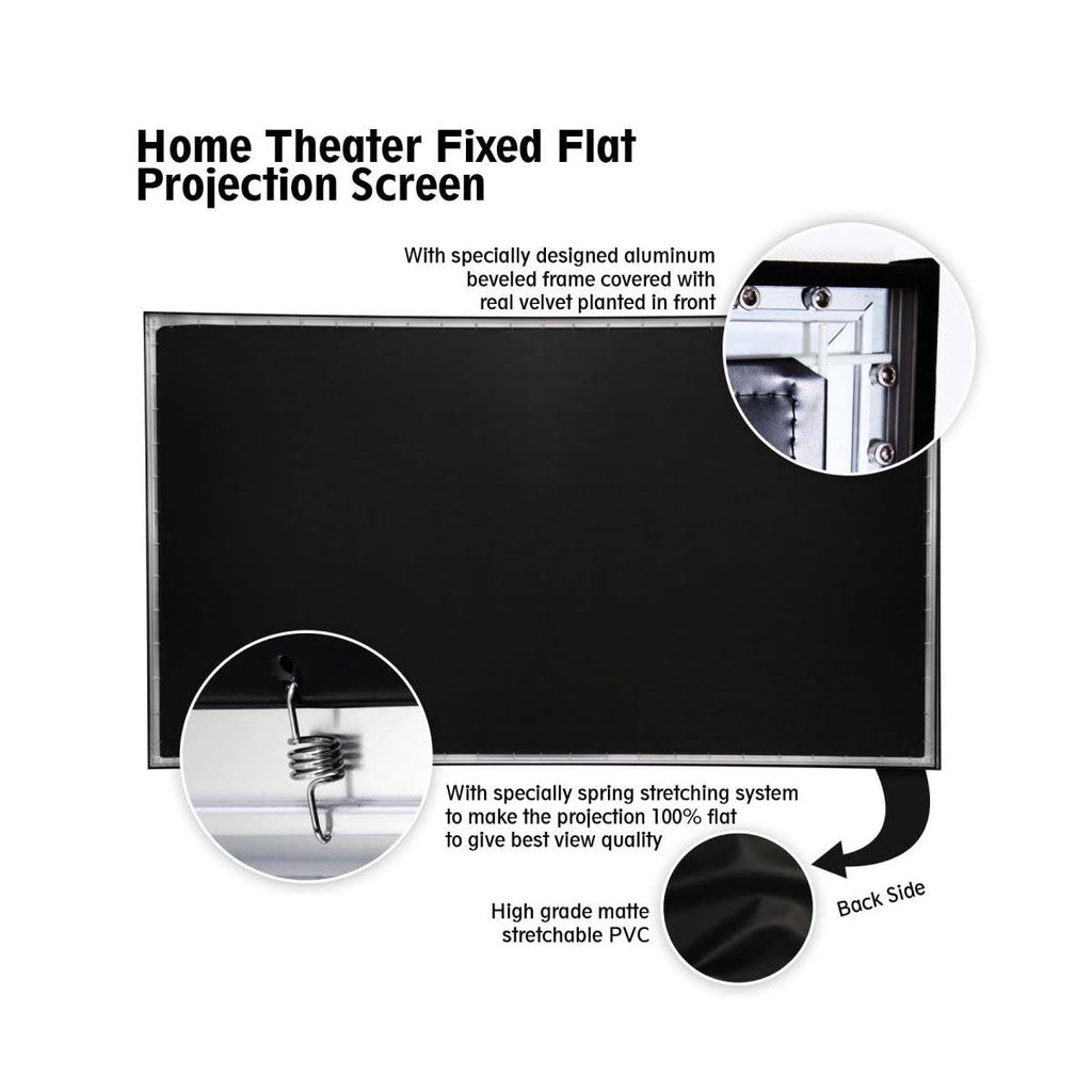 110x22 Fixed Wall-Mount Projector Screen M457787