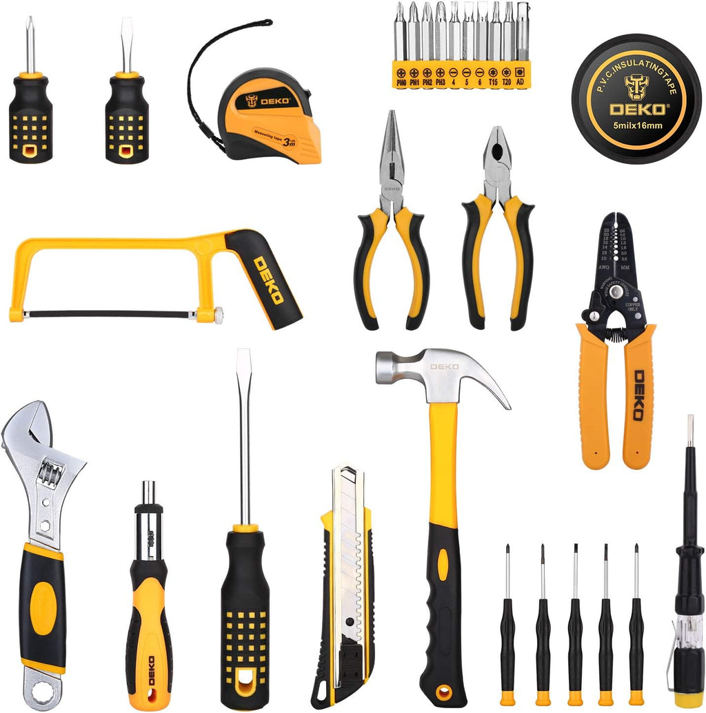 198 Piece Home Repair Tool Kit with Plastic Toolbox P811