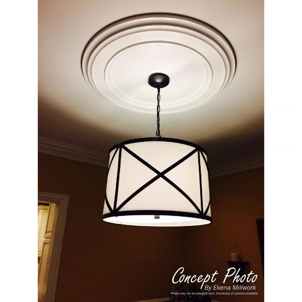 23 5/8 inchod x 3 5/8 inchid x 1 5/8 inchp Hand-Painted Night Shade Ceiling Medallion I767522