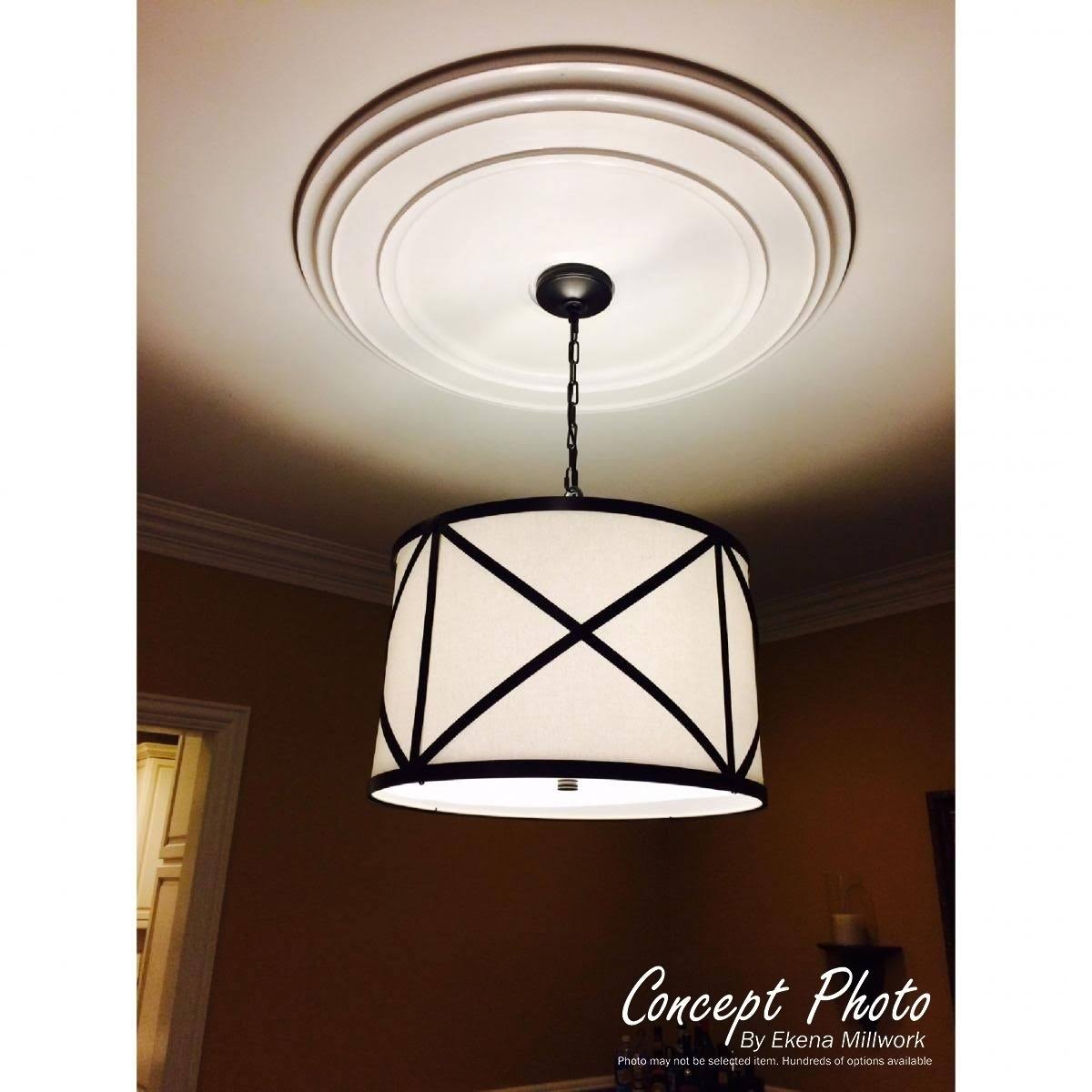 23 5/8 inchod x 3 5/8 inchid x 1 5/8 inchp Hand-Painted Night Shade Ceiling Medallion I767522