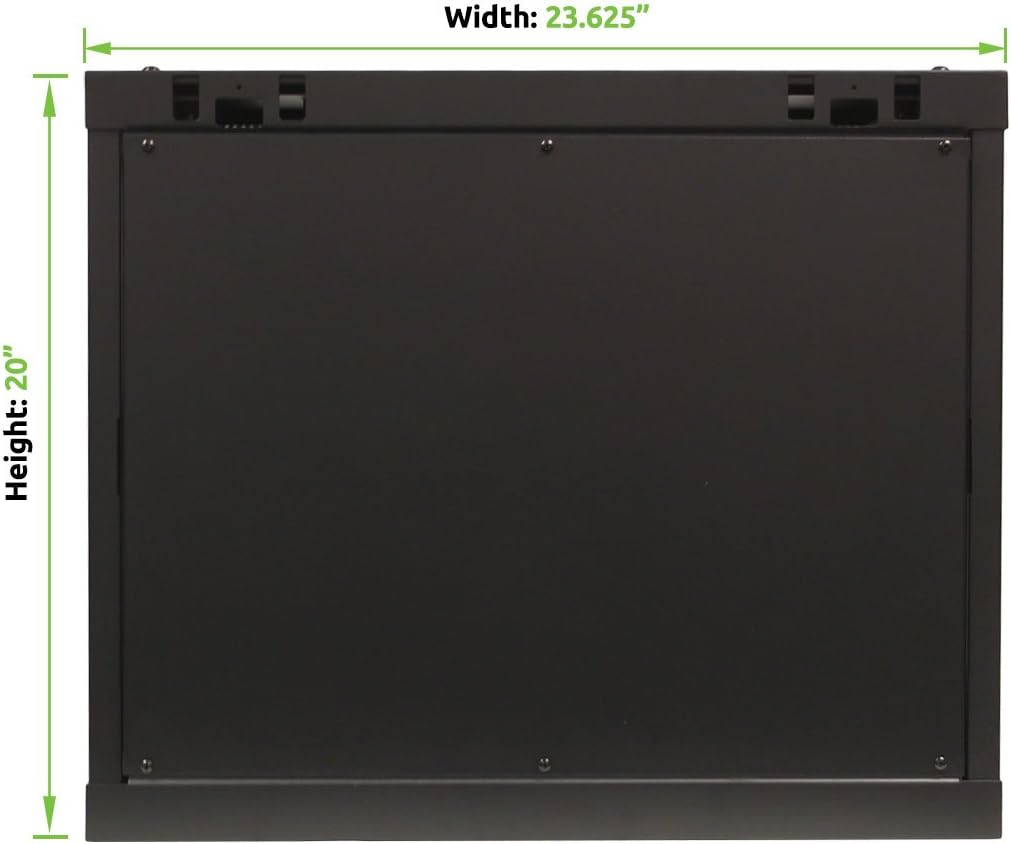 9U Wall Mount Network Server Cabinet Rack Enclosure Glass Door Lock B67001