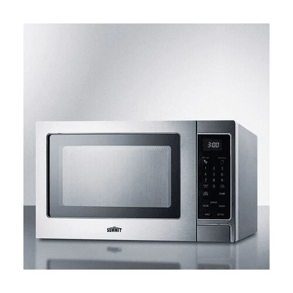 19 inch Compact Microwave With 900 Watts; Digital Touchpad; Brushed Stainless Steel Cabinet; Glass Turntable E262998