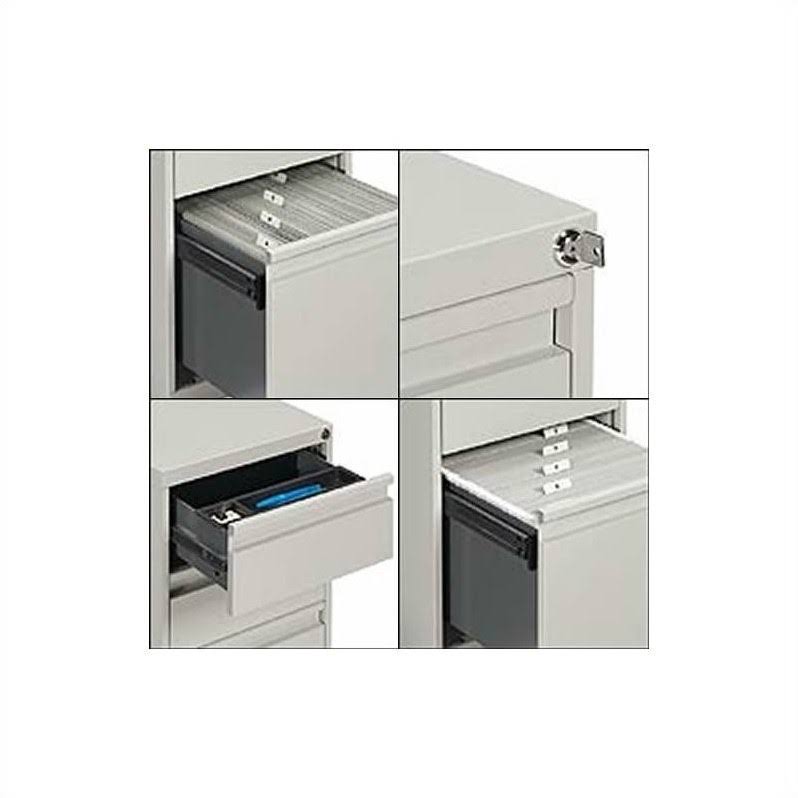 Light Grey 2 Drawer Vertical Metal File Cabinet L5604