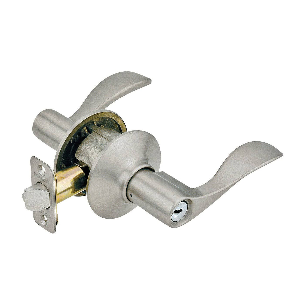 Satin Nickel Entry Lever Lockset N608