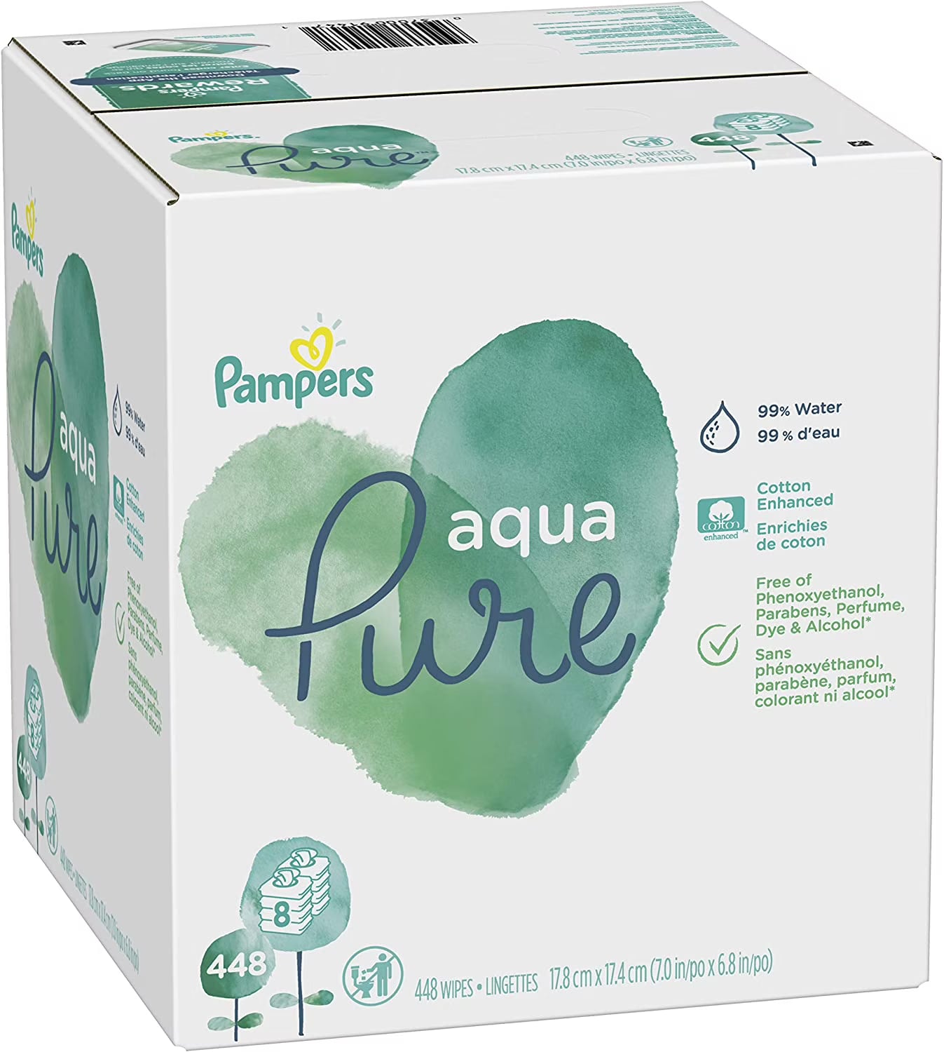 448 Count Unscented Baby Diaper Wipes O521