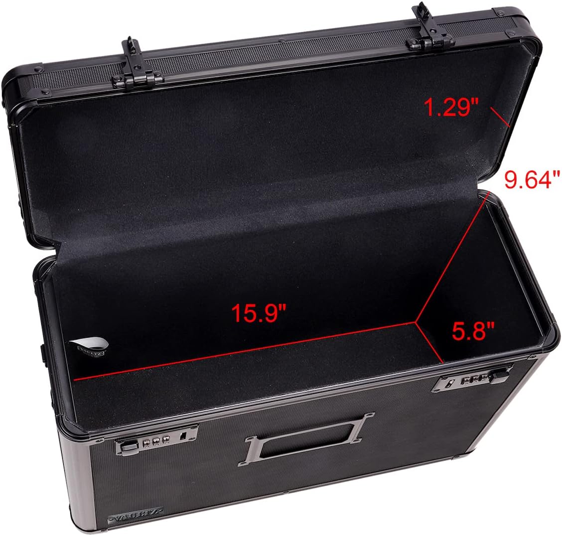 Locking File Organizer Box with Dual Combination Locks L945