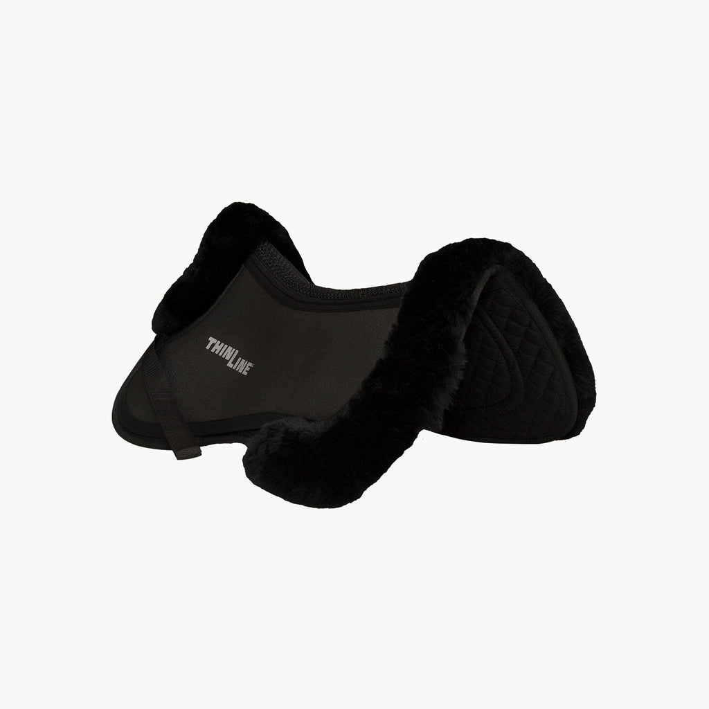 Large Half Pad with Sheepskin Rolls in Dark Brown Q7041