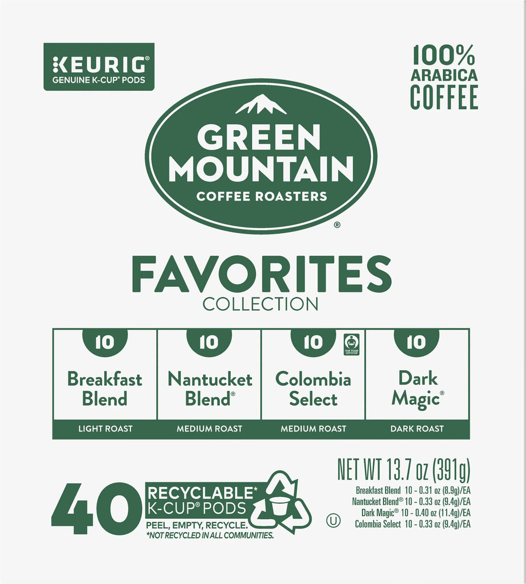 40 Count Single-Serve Coffee K-Cup Pods Sampler J98659
