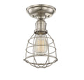 Satin Nickel 1 Light Semi-Flush O889