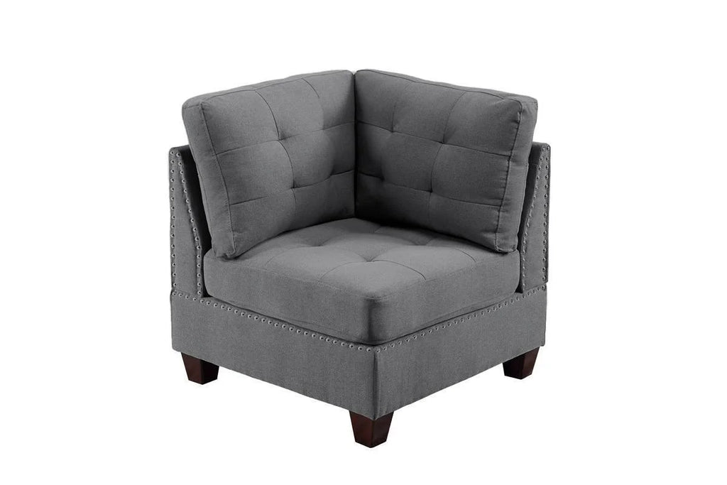 Gray Modular Sectional 7pc Set with Ottoman M6567