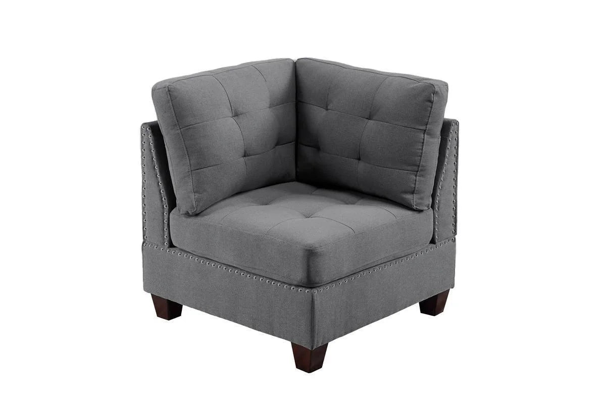Gray Modular Sectional 7pc Set with Ottoman M6567