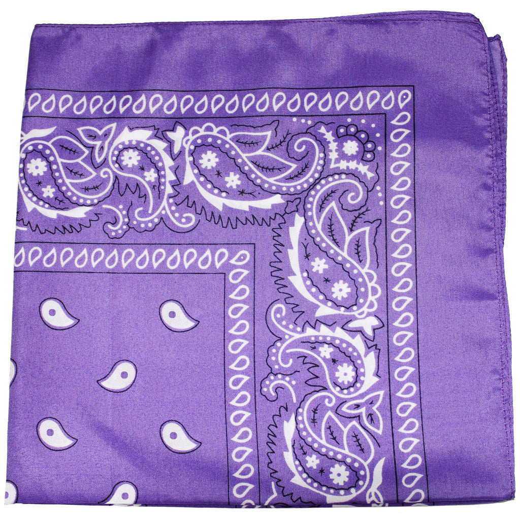 96 Pack 100% Polyester Paisley Bandanas Y50389