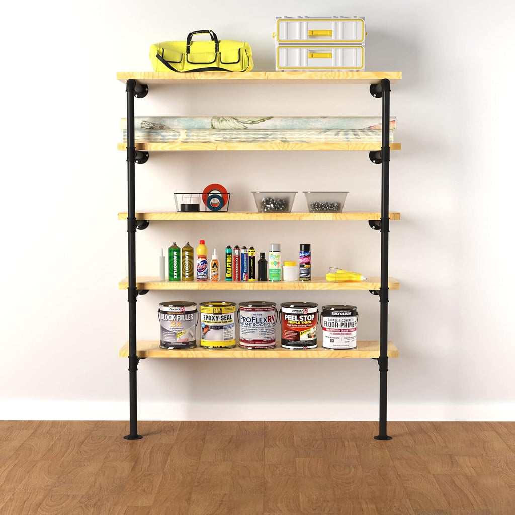 Vintage Industrial Wall Mount Bookshelf Shelving Unit B2505