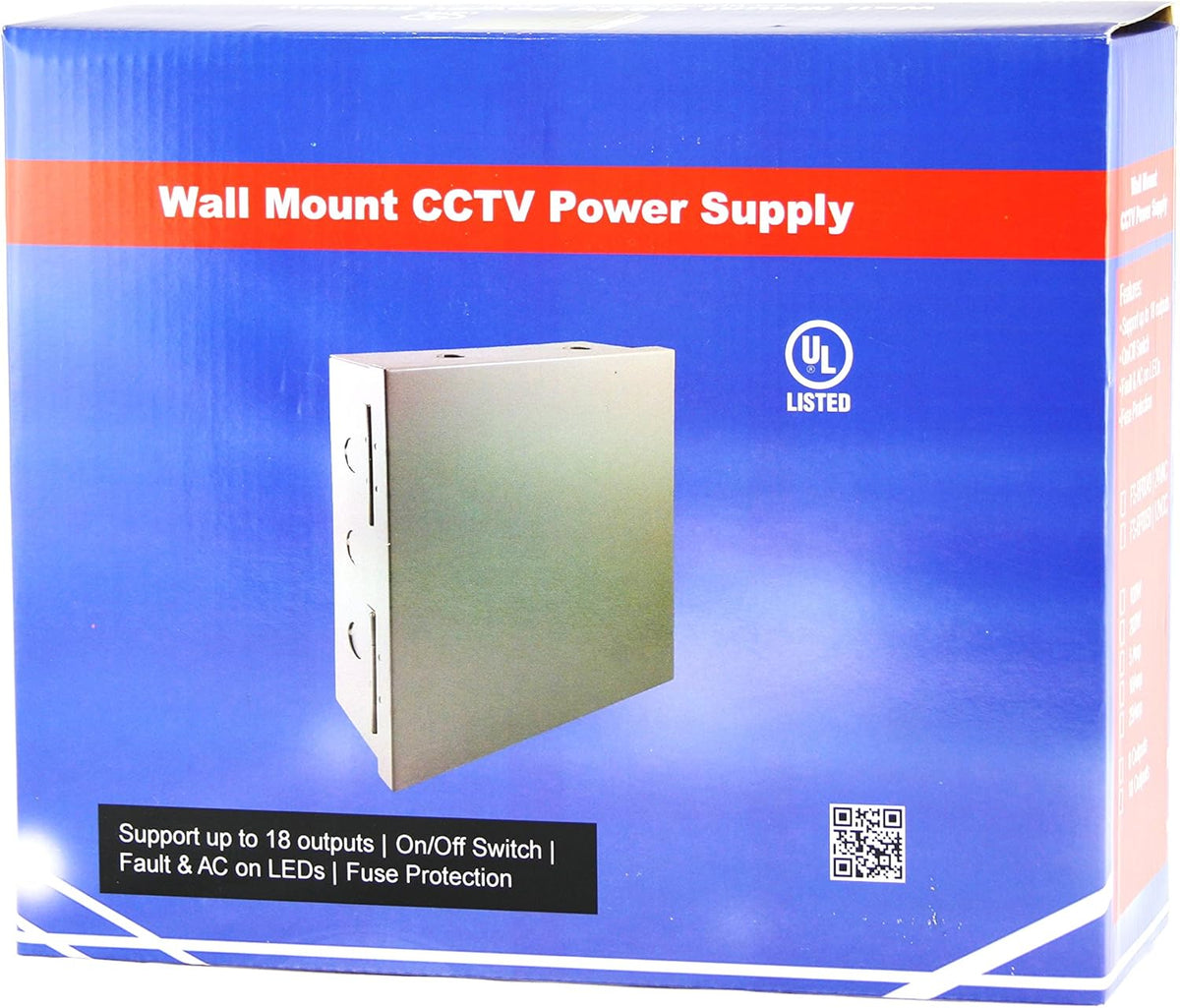 18 Channel 12V DC 29A CCTV Power Distribution Box X647792