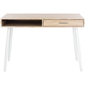 Natural/White 1 Drawer 1 Shelf Desk U665874