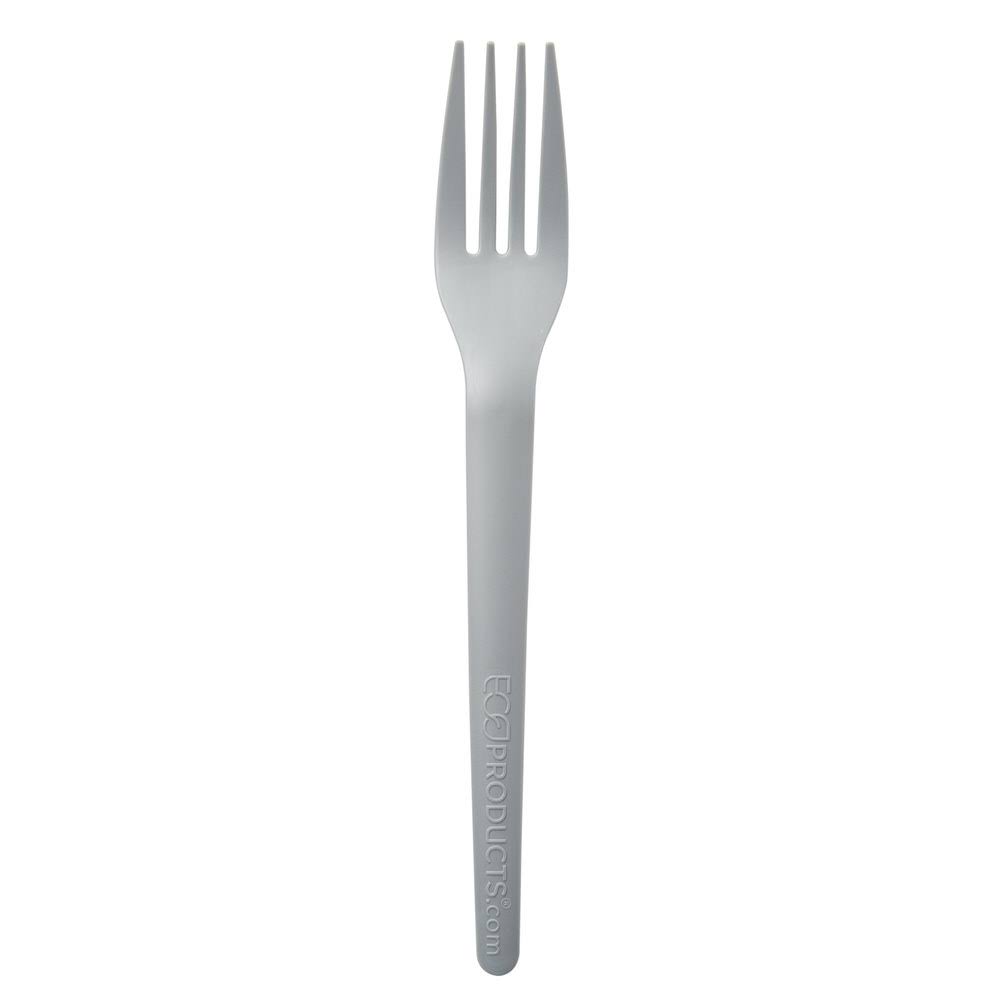 Gray Compostable Plastic Fork - 1000/Case W94949