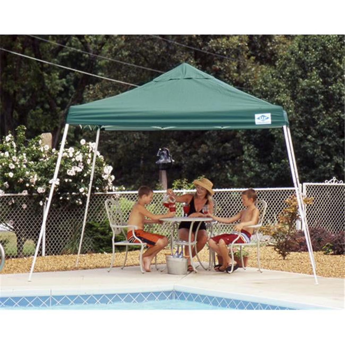 Green Pop-up Canopy with Black Roller Bag N1556