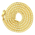 10k Yellow Gold 3mm Solid Curb Cuban Necklace with Lobster Lock (24") U66428