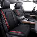 Black Waterproof Leather Full Set Car Seat Covers Y889