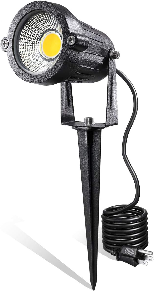 5W 120V AC LED Landscape Light, IP65 Waterproof, Pack of 2 Warm White F49915