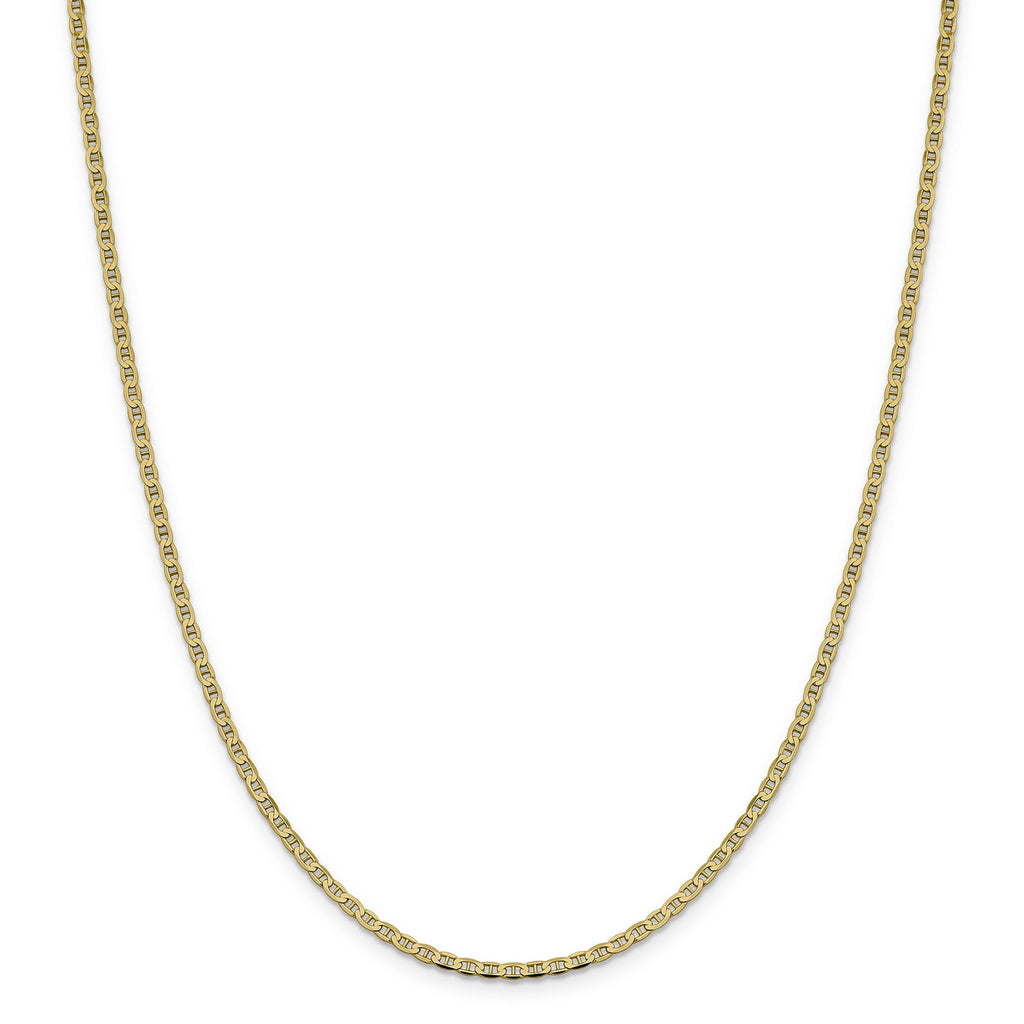 14k Yellow Gold Anchor Chain Necklace G334